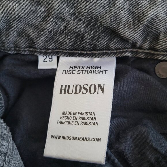Hudson Heidi High Rise Straight Jeans in Foggy Night Sz 29 - Picture 10 of 11